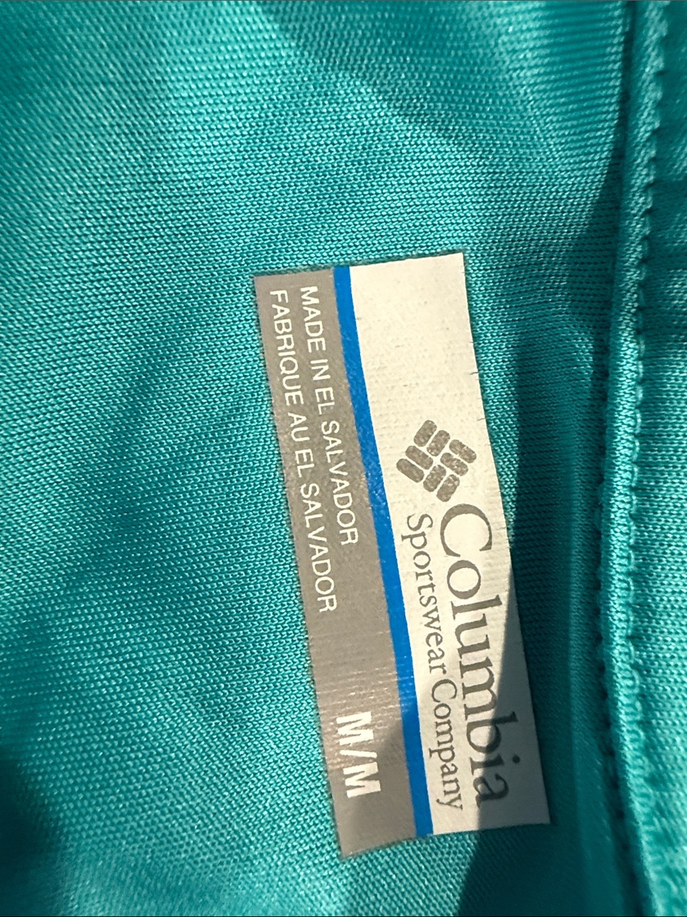 Columbia PFG Teal Quarter-Zip Long Sleeve Pullover - Picture 4 of 5